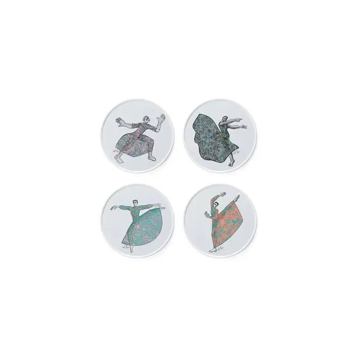 Dancers SIDE PLATE SET OF 4 Carrr