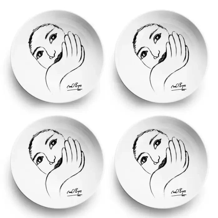 Face Facts CEREAL / SOUP BOWL SET OF 4 Carrr