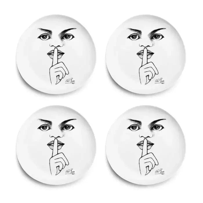 It's A Secret! DINNER PLATE SET OF 4 Carrr