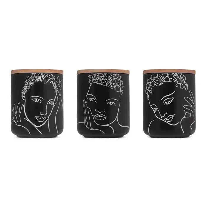 Sketchbook Black Mix CANISTER SMALL SET OF 3 Carrr