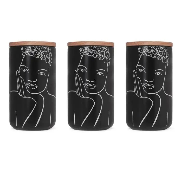 Knowing CANISTER LARGE SET OF 3 Carrr