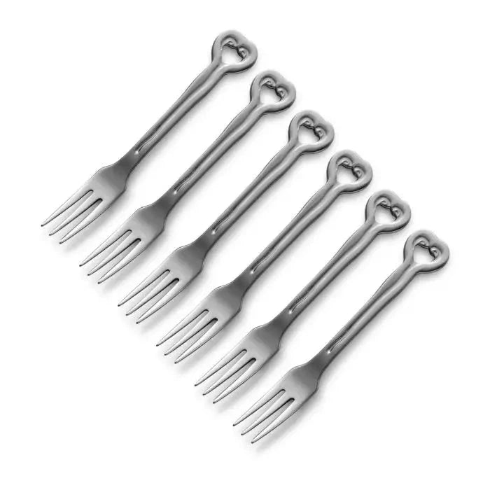 Hanging Wave CAKE FORK SET OF 6 Carrr