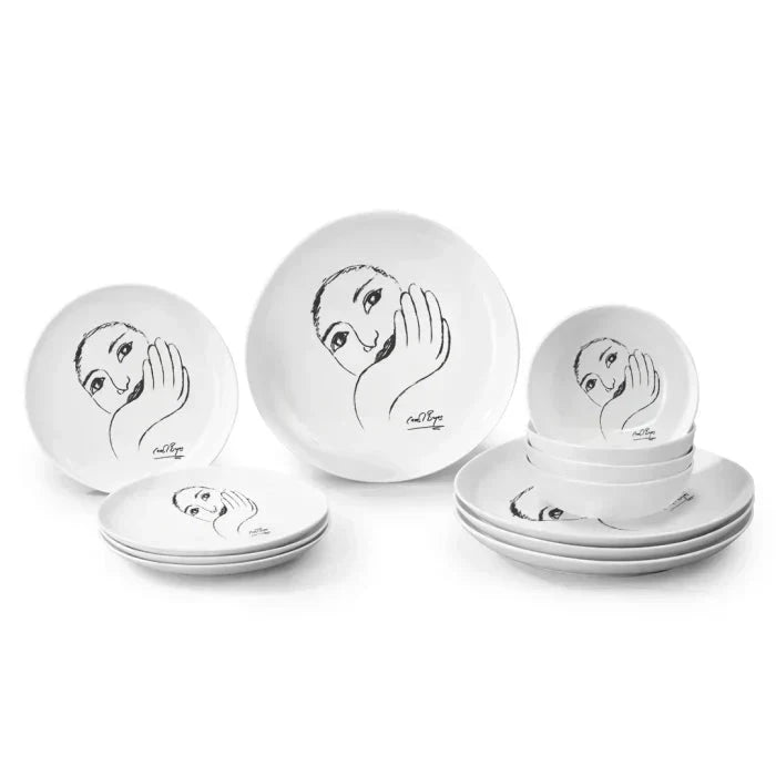 Face Facts DINNERWARE 12pc SET Carrr