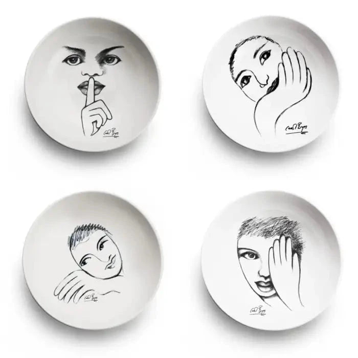 Sketchbook Mix CEREAL / SOUP BOWL SET OF 4 Carrr
