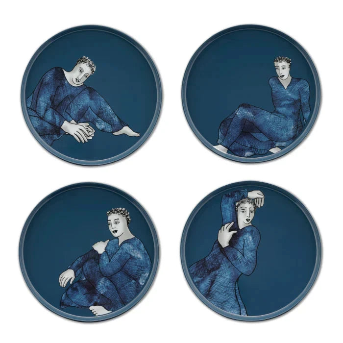 Indigo Blues DINNER PLATE SET OF 4 Carrr