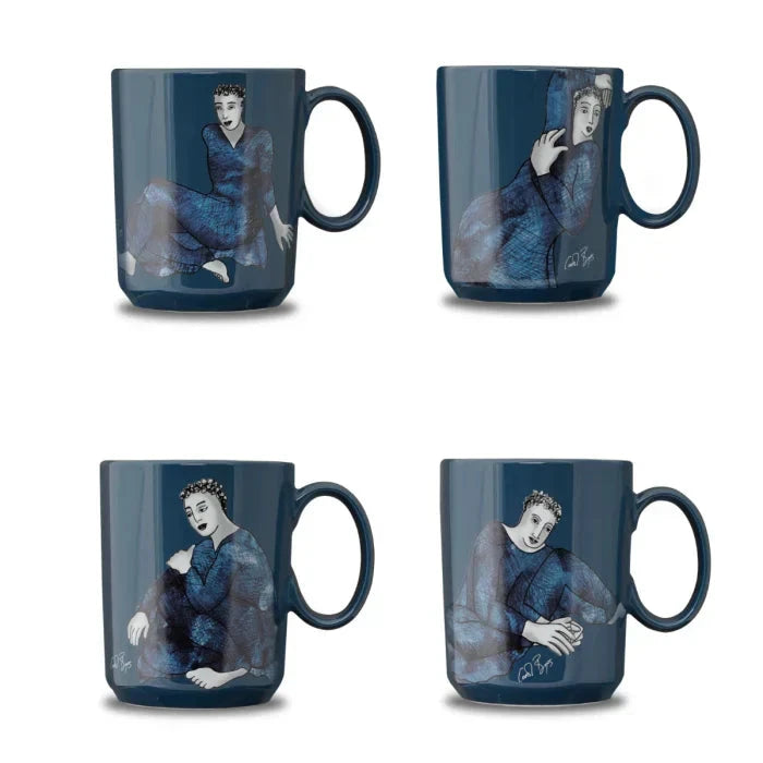Indigo Blues MUG SET OF 4 Carrr
