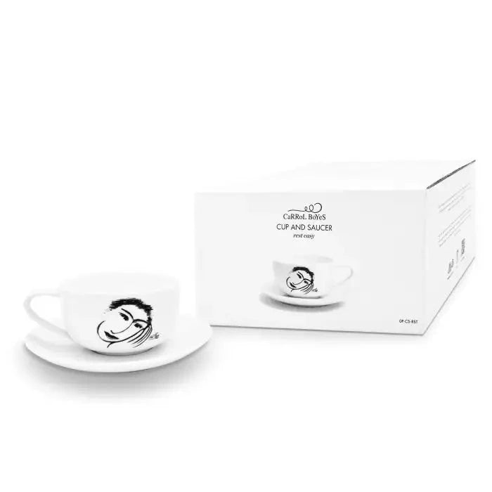 Rest Easy CUP AND SAUCER Carrr