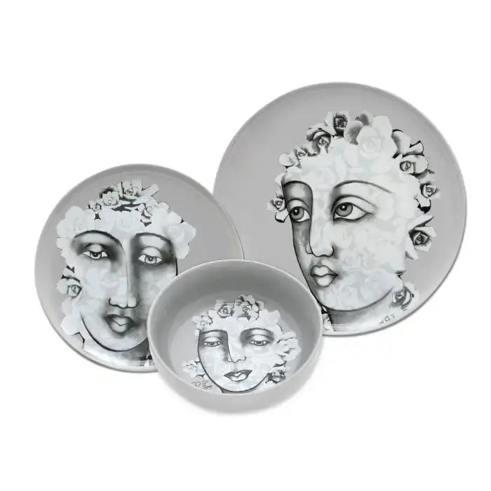 Succulent Faces DINNERWARE 12pc SET Carrr